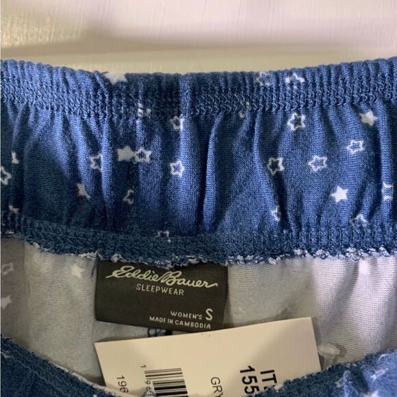 Eddie Bauer NEW Small Blue Star Pajama Pants - Picture 4 of 5